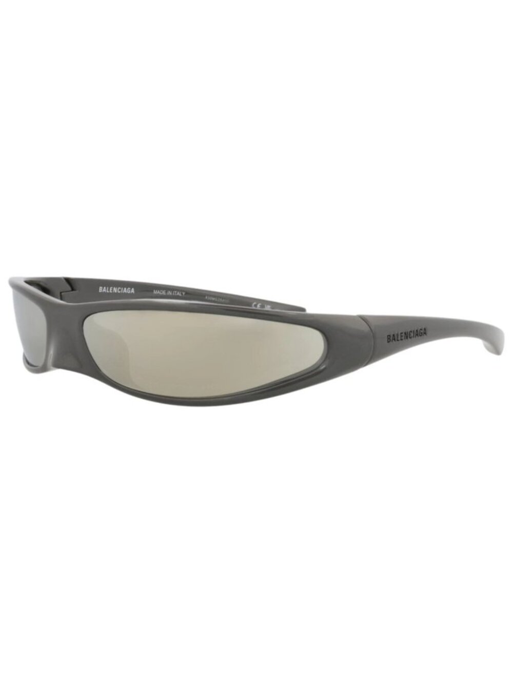 New Balenciaga Women's Sunglasses Shield Wrap Bio Injection Frame Unisex Grey